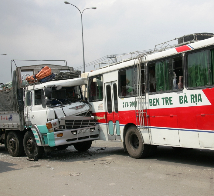 Hiện trường vụ tai nạn.